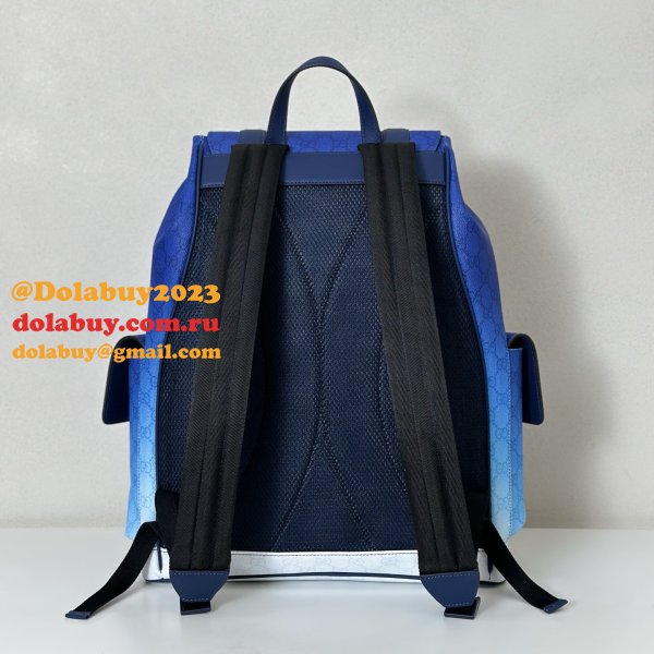Top Quality 792080 Gucci Chroma Large Backpack Gradient Blue Bag