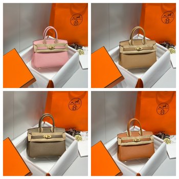 Luxury 20CM Hermes Mini Birkin With Strap Togo Leather