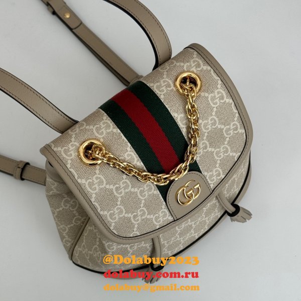 Ophidia Gucci Backpack Ebony Supreme #795221 Replica Handbag