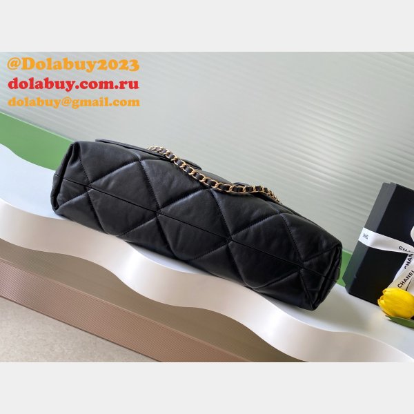 AAA+ Best AS5740 Shopping Shiny Black Bag
