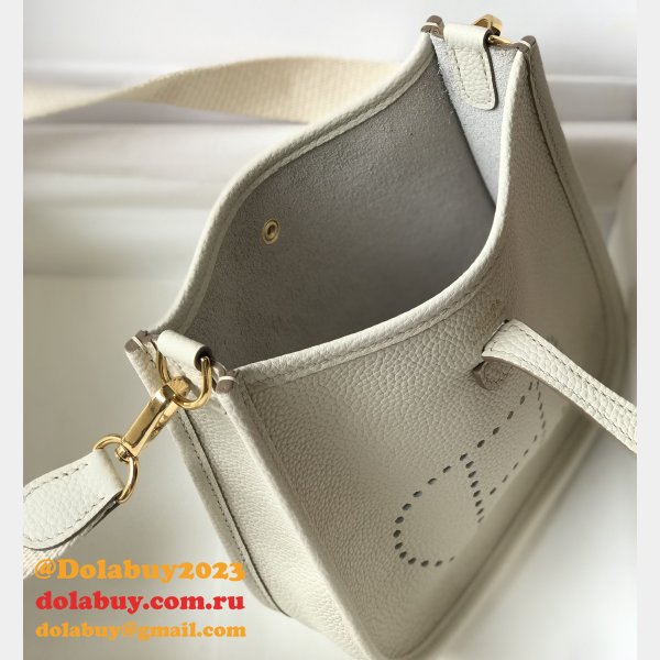 Hermes Evelyne Handbags Replica  off White