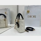 Dior Or Mini Lady Dior Bag with Chain
