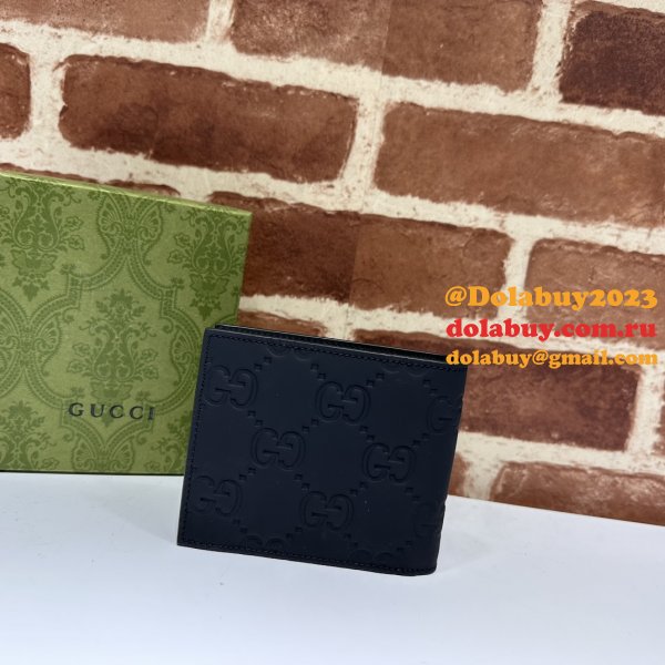 Fake GG Rubber-effect Bi-fold Wallet 771309 & 771311 Designer