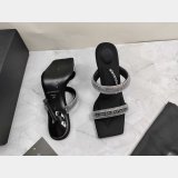 JULIE Black Crystal Hotfix Tubular Sandals