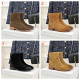 Celine Triomphe suede boots