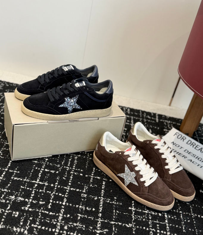Golden Goose Ballstar Suede Sneakers