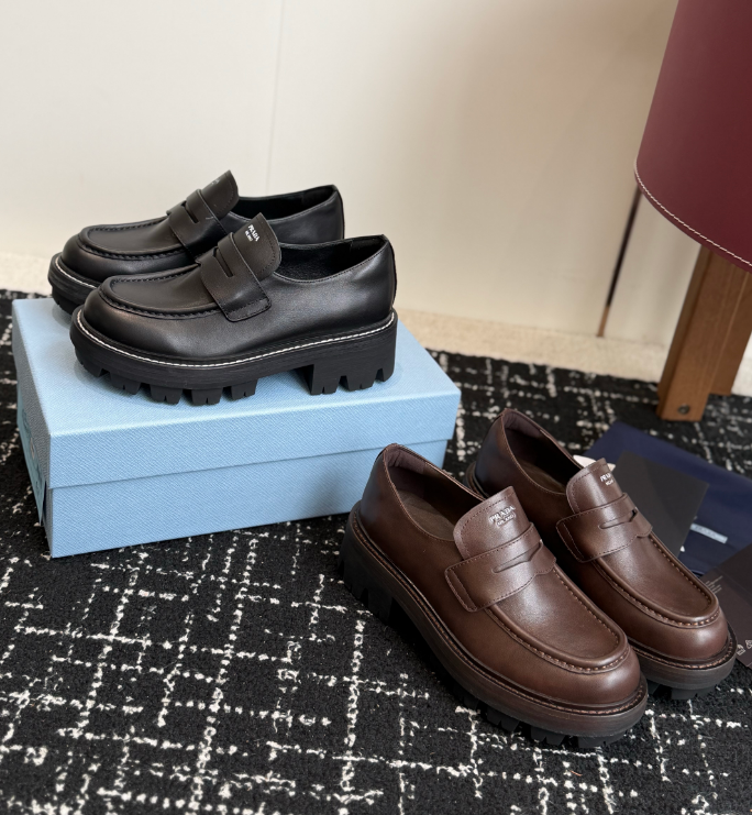 2026 Prada leather loafers